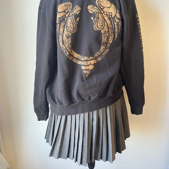 Xhilaration Gray high waisted fully pleated skater skirt - Picture 3 of 6